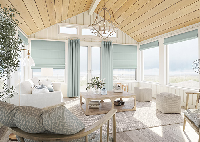 Soft Chevron, Blue Glacier - Twist&Fit Roman Blind - Image 6